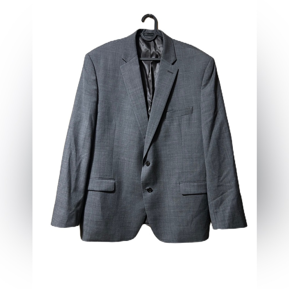 Lauren Ralph Lauren 100% Wool Gray Blazer Sport Jacket Size 46R Career Office